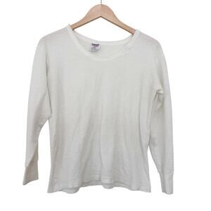 Vintage Damart Thermawear White Long Sleeve Shirt Sz L